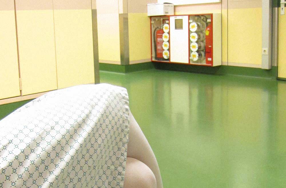 Ein Blick auf den Gang des Krankenhauses